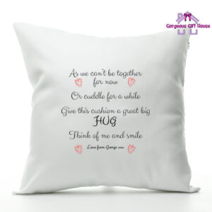 Personalised HUG ME cushion gift - Gifts for Grandma