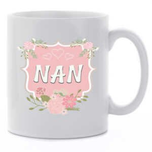 Floral Frame Nan Mug - Mother's Day Gift for Nan