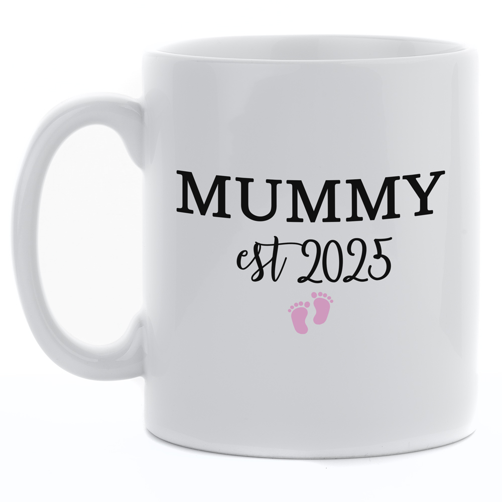 Mummy Established 2025 Baby Girl Mug - Gift for New Mummy - Image 2