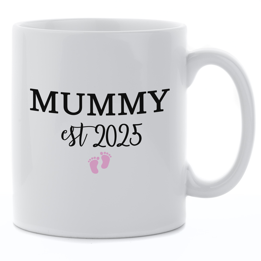 Mummy Established 2025 Baby Girl Mug - Gift for New Mummy