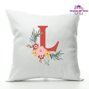 Personalised Initial Flower Cushion Gift