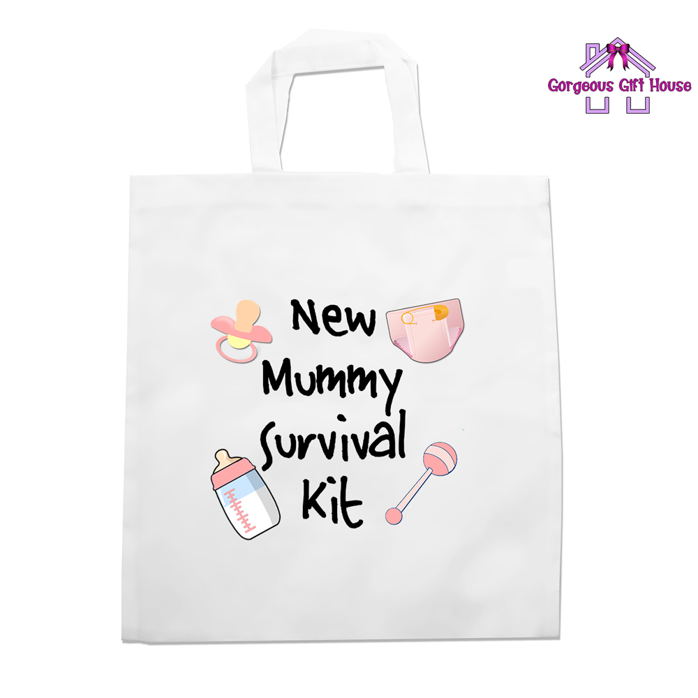 New Mummy Survival Kit Tote Bag - Baby Shower Gift - Image 4