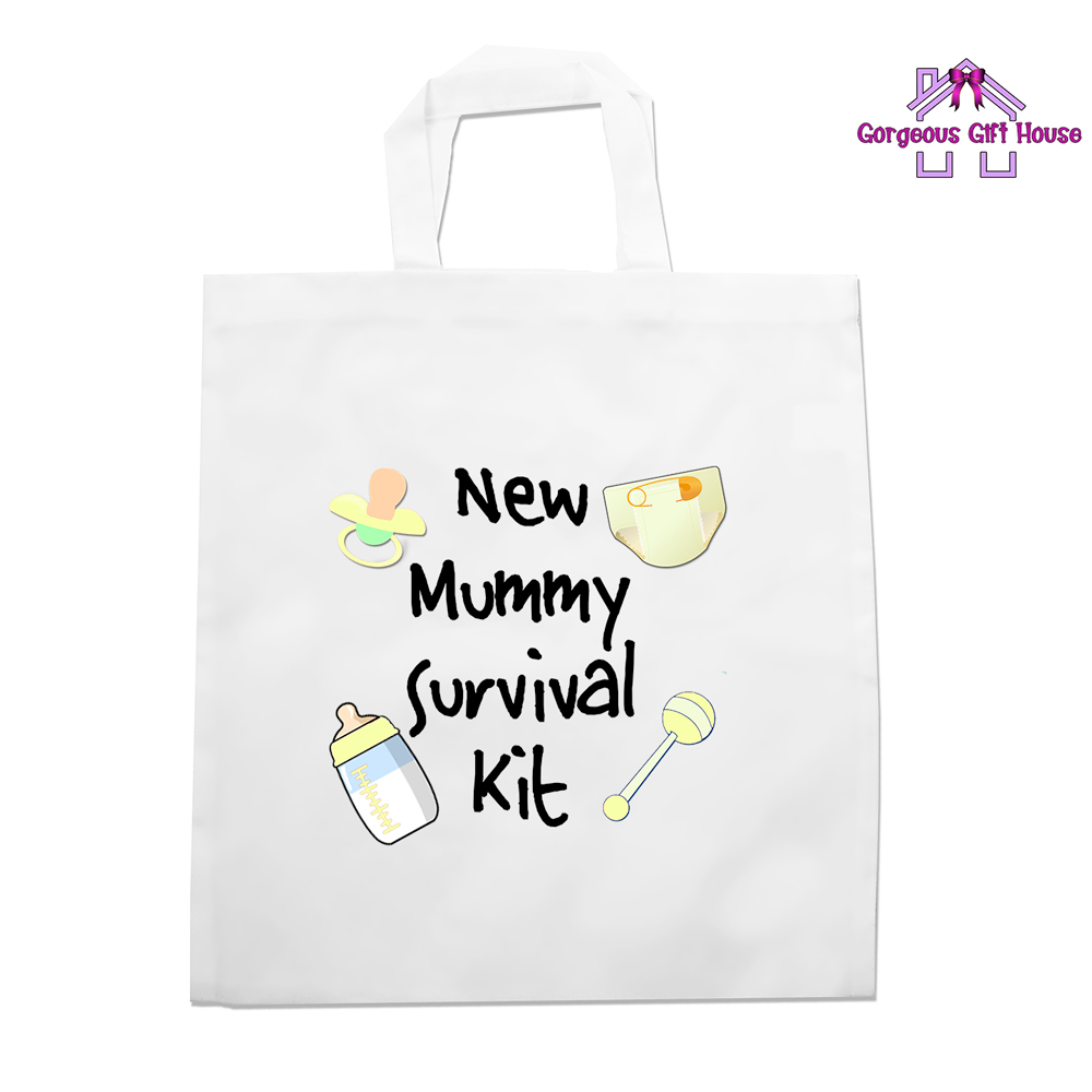 New Mummy Survival Kit Tote Bag - Baby Shower Gift